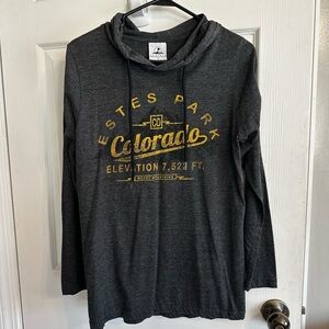 Gray tshirt Hoodie with Gold Colorado Print